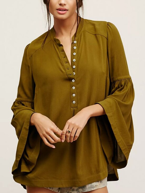 FREE PEOPLE EASY GIRL BUTTONDOWN TUNIC - Picture 2 of 6